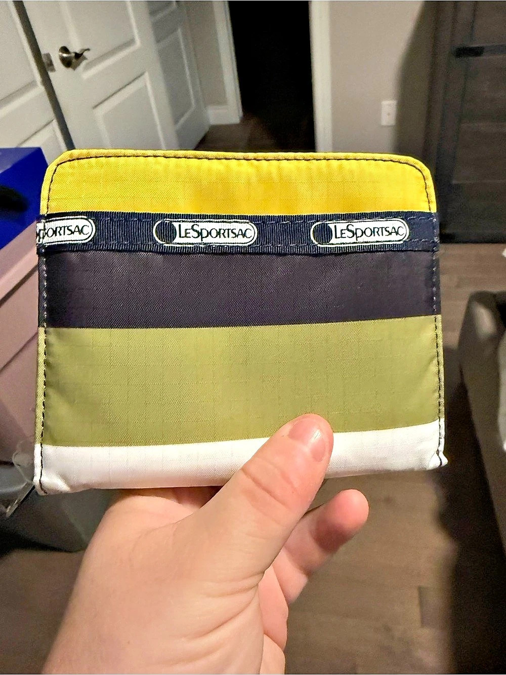 LeSportsac Color Block Wallet in Yellow & Pink